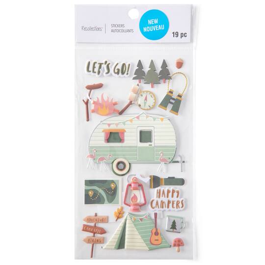12 Pack: Camping Stickers by Recollections